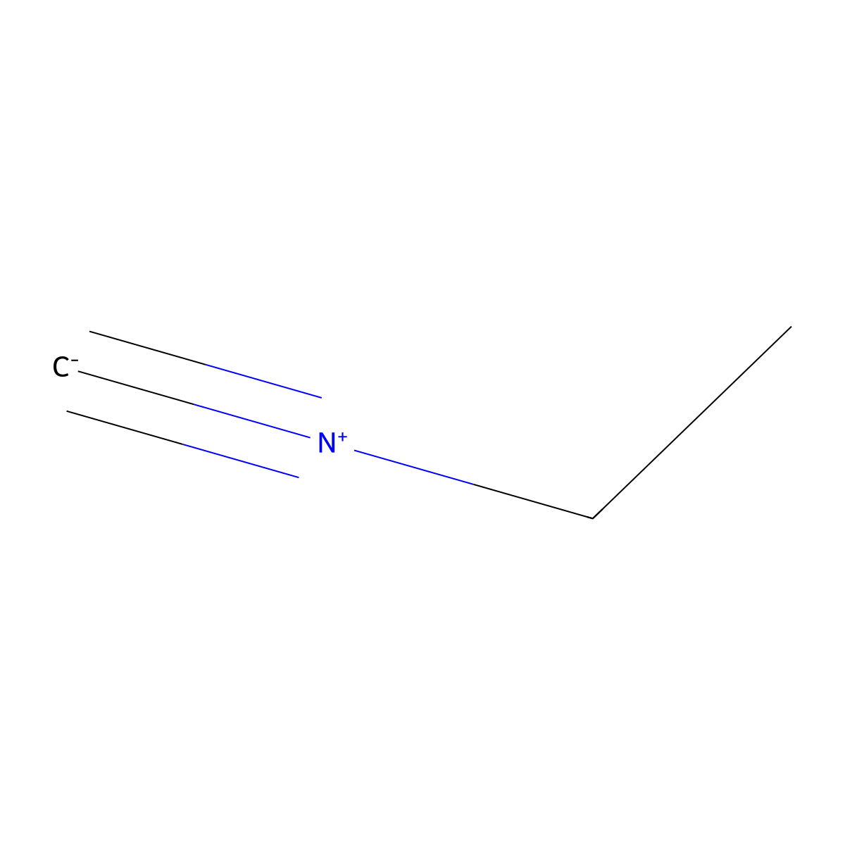 Ethane, isocyano- molecular structure, CAS 624-79-3