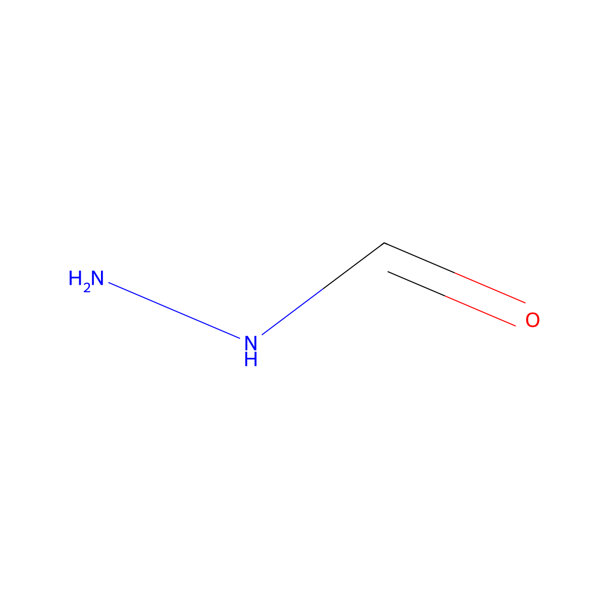 Hydrazinecarboxaldehyde molecular structure, CAS 624-84-0