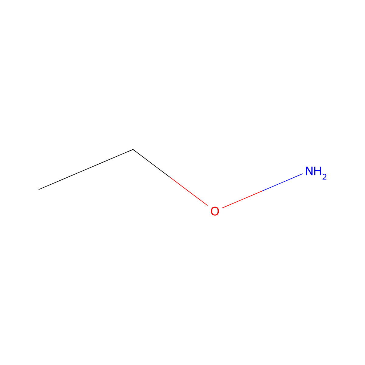 Hydroxylamine, O-ethyl- molecular structure, CAS 624-86-2