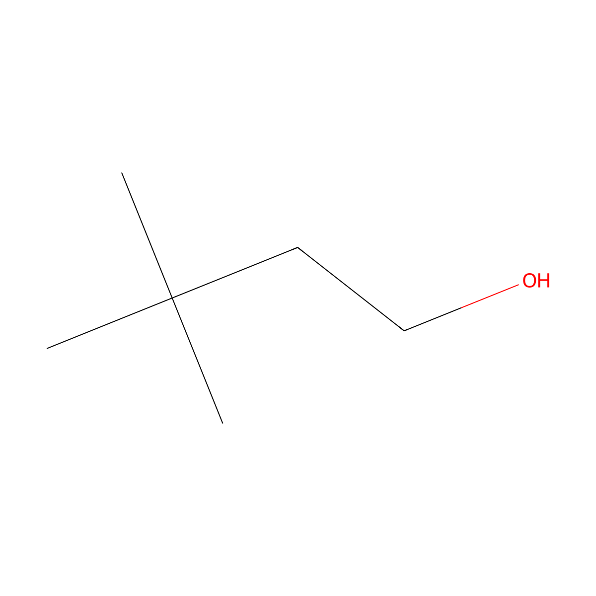 3,3-Dimethyl-1-butanol molecular structure, CAS 624-95-3