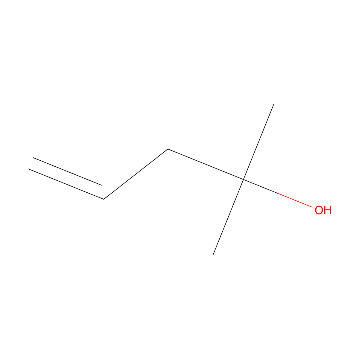 2-Methyl-4-penten-2-ol molecular structure, CAS 624-97-5