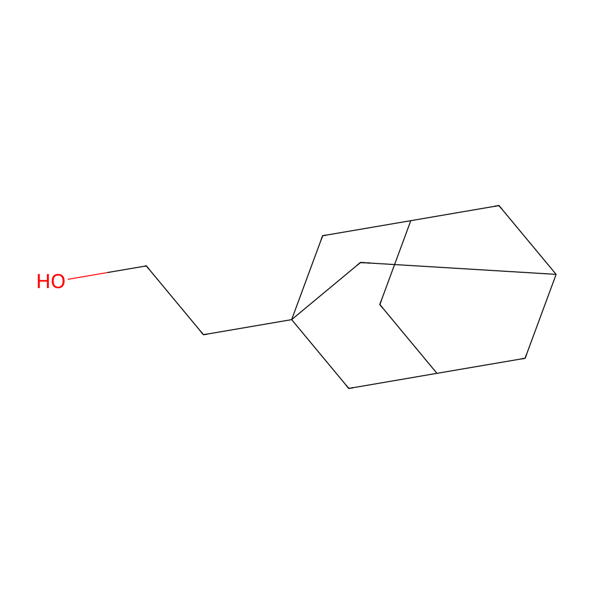 2-(Tricyclo(3.3.1.1'3,7)dec-1-yl)ethanol molecular structure, CAS 6240-11-5