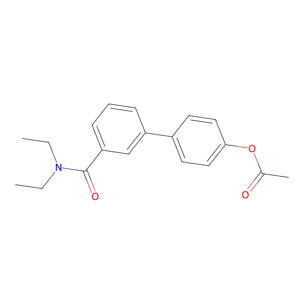 [4-[3-(Diethylcarbamoyl)phenyl]phenyl] acetate molecular structure, CAS 6240-18-2