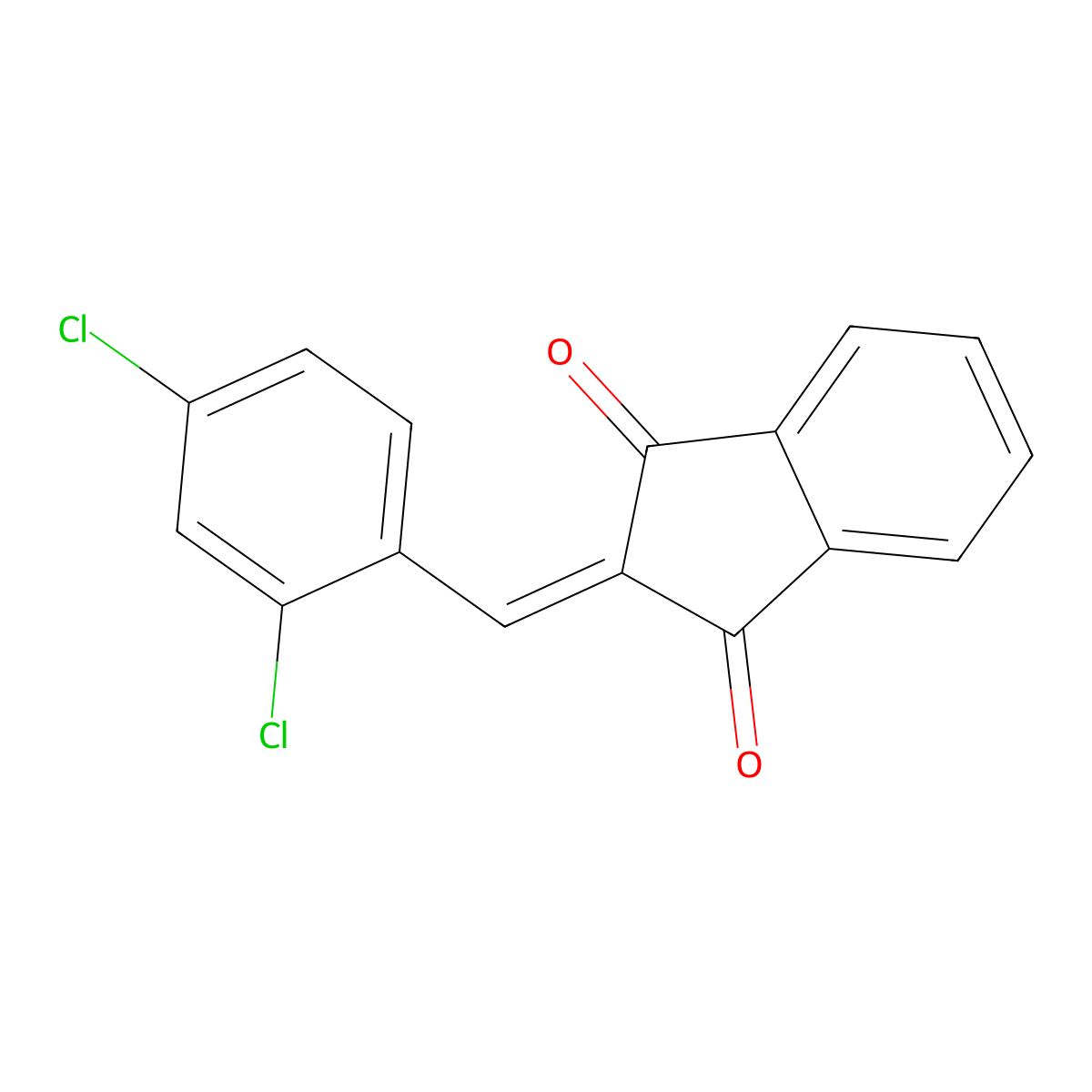 2-[(2,4-Dichlorophenyl)methylene]cyclopenta[1,2-a]benzene-1,3-dione molecular structure, CAS 6240-52-4