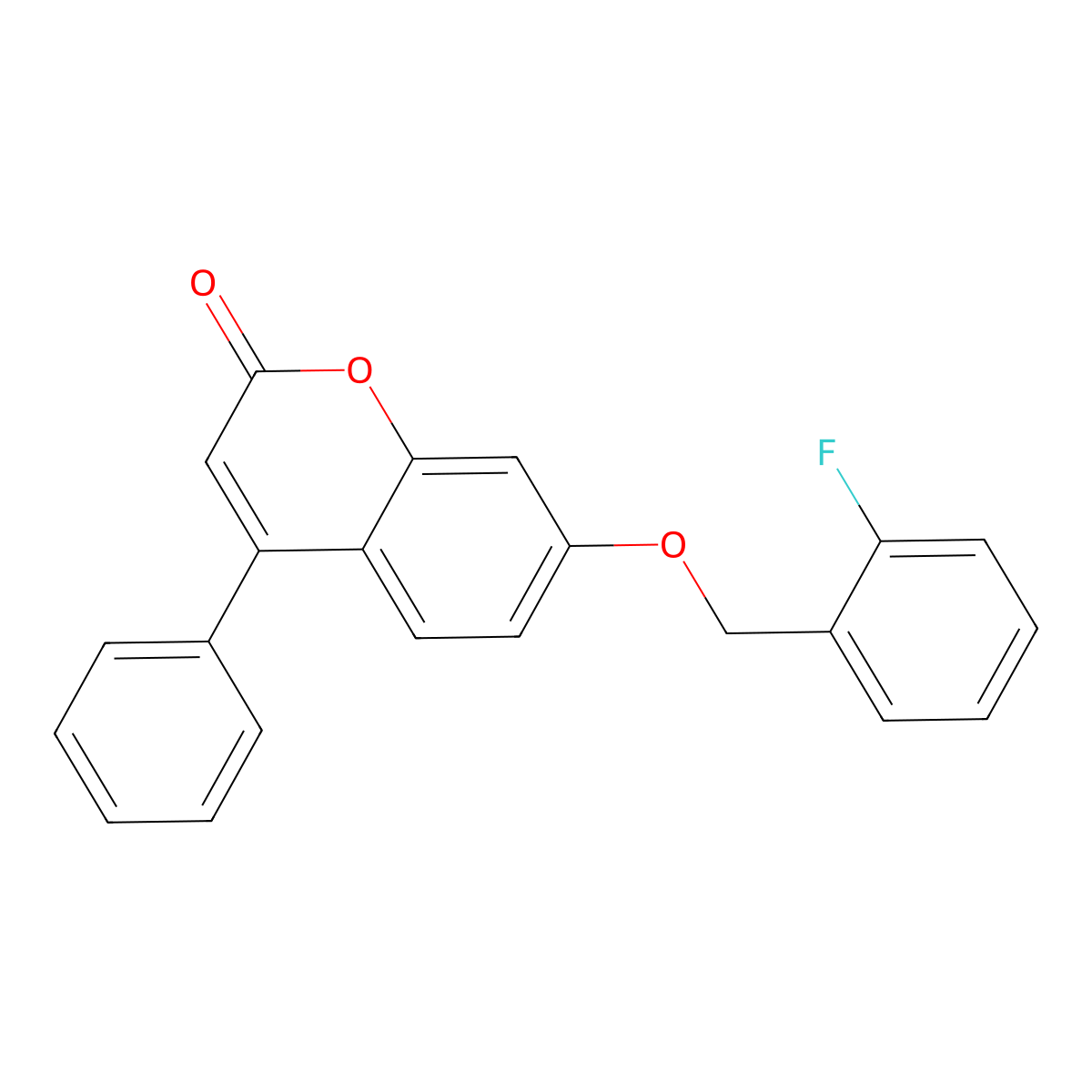 7-[(2-fluorobenzyl)oxy]-4-phenyl-2H-chromen-2-one molecular structure, CAS 6240-72-8