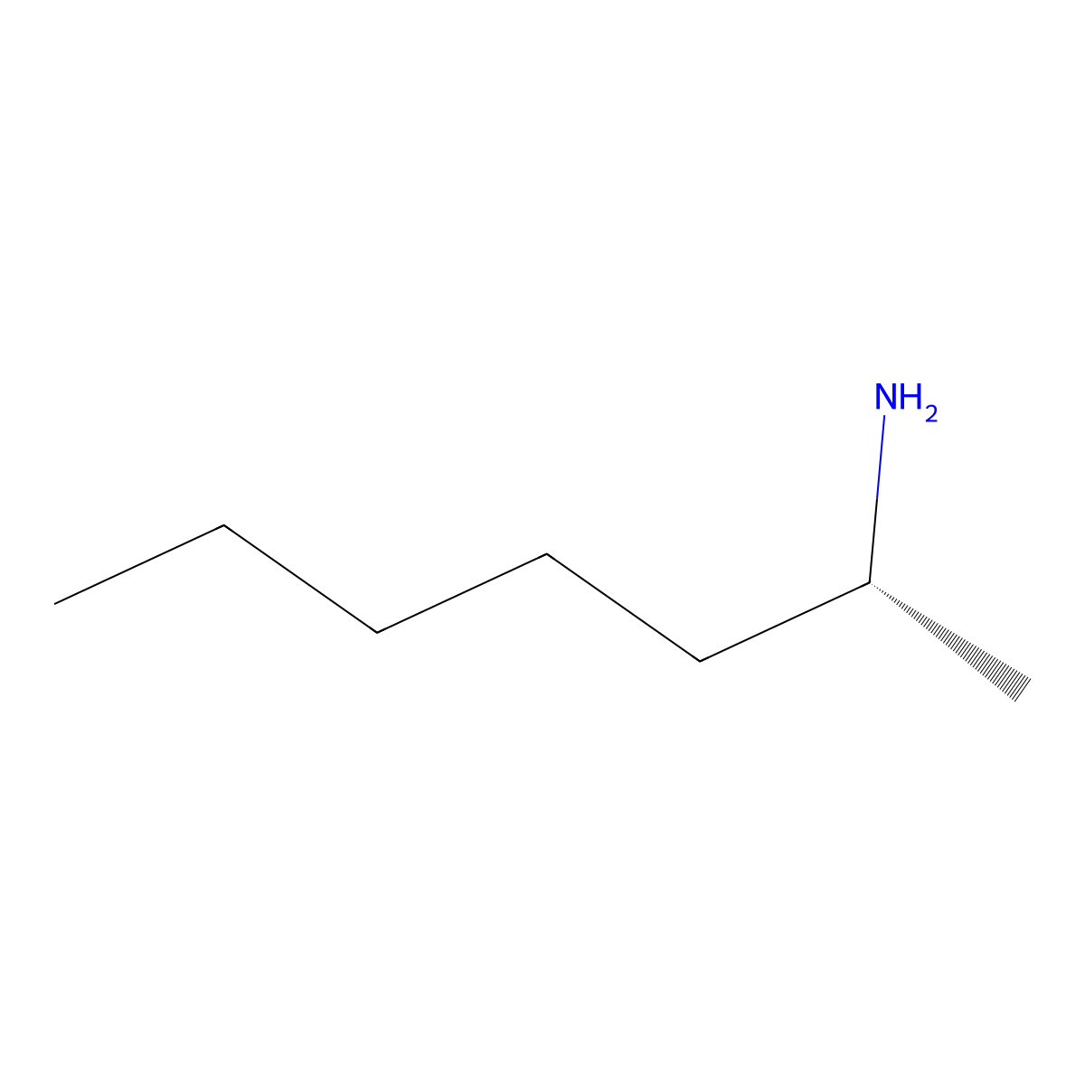 (2R)-heptan-2-amine molecular structure, CAS 6240-90-0
