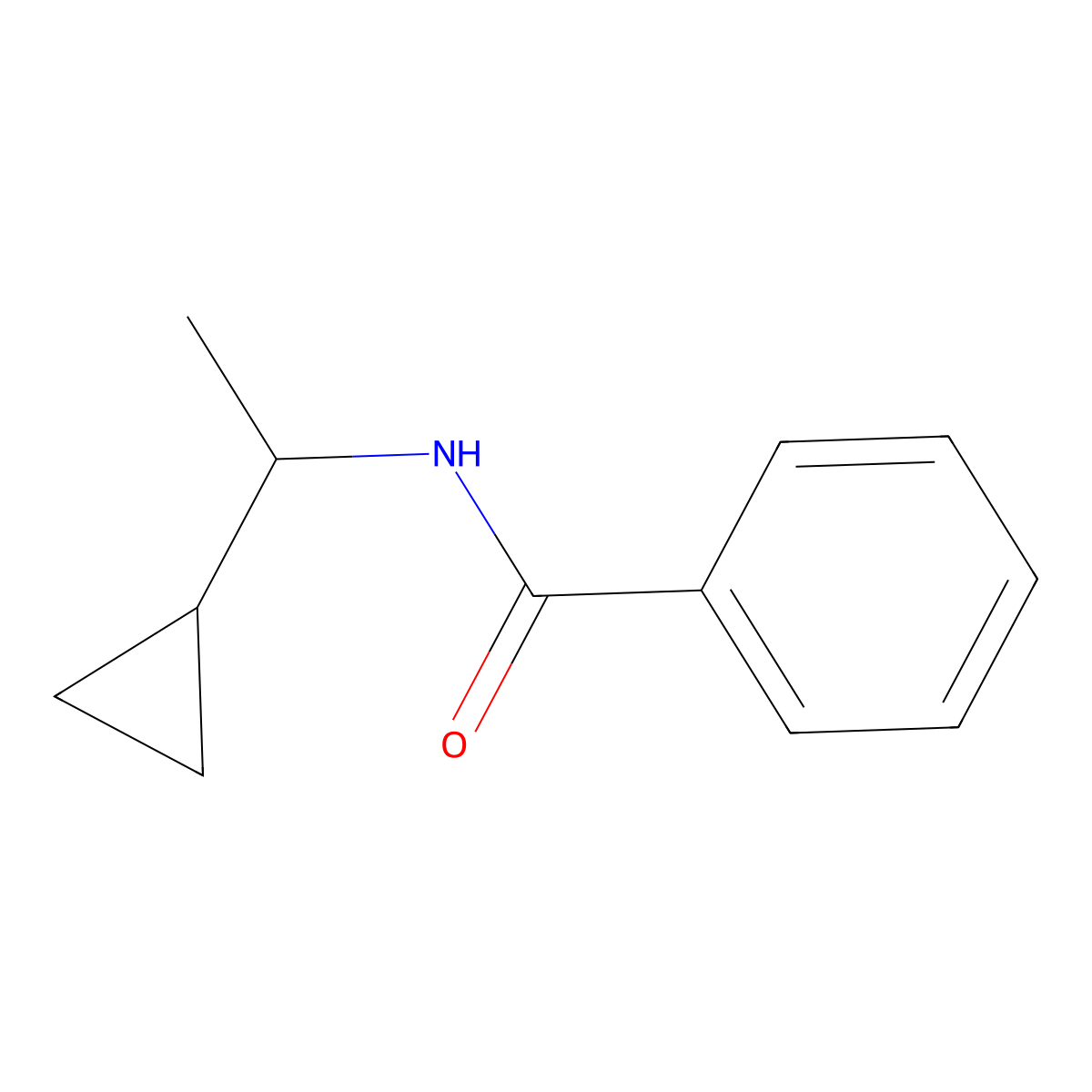 N-(1-cyclopropylethyl)benzamide molecular structure, CAS 6240-93-3