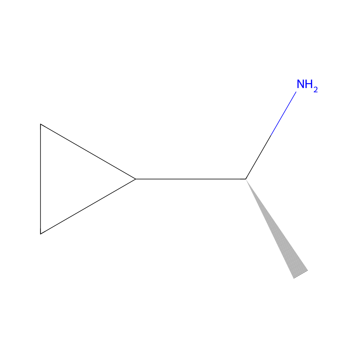 (R)-1-Cyclopropylethylamine molecular structure, CAS 6240-96-6