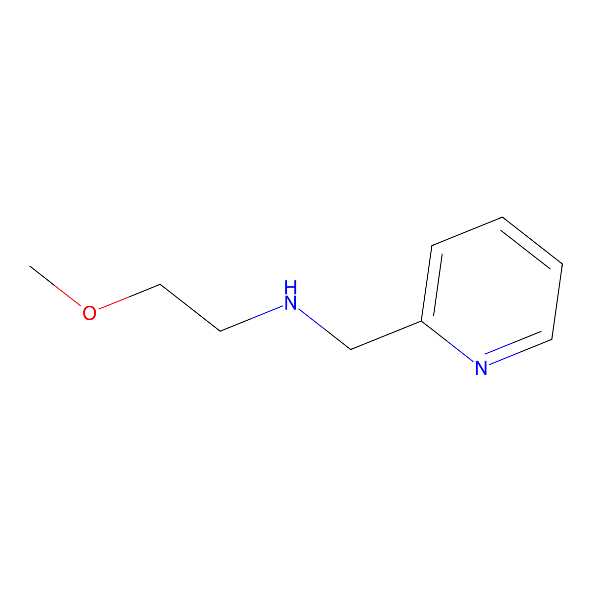 (2-Methoxyethyl)((pyridin-2-yl)methyl)amine molecular structure, CAS 62402-19-1