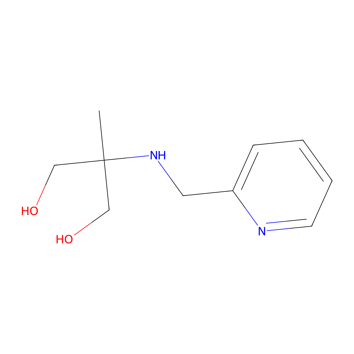 2-Methyl-2-{[(pyridin-2-yl)methyl]amino}propane-1,3-diol molecular structure, CAS 62402-25-9