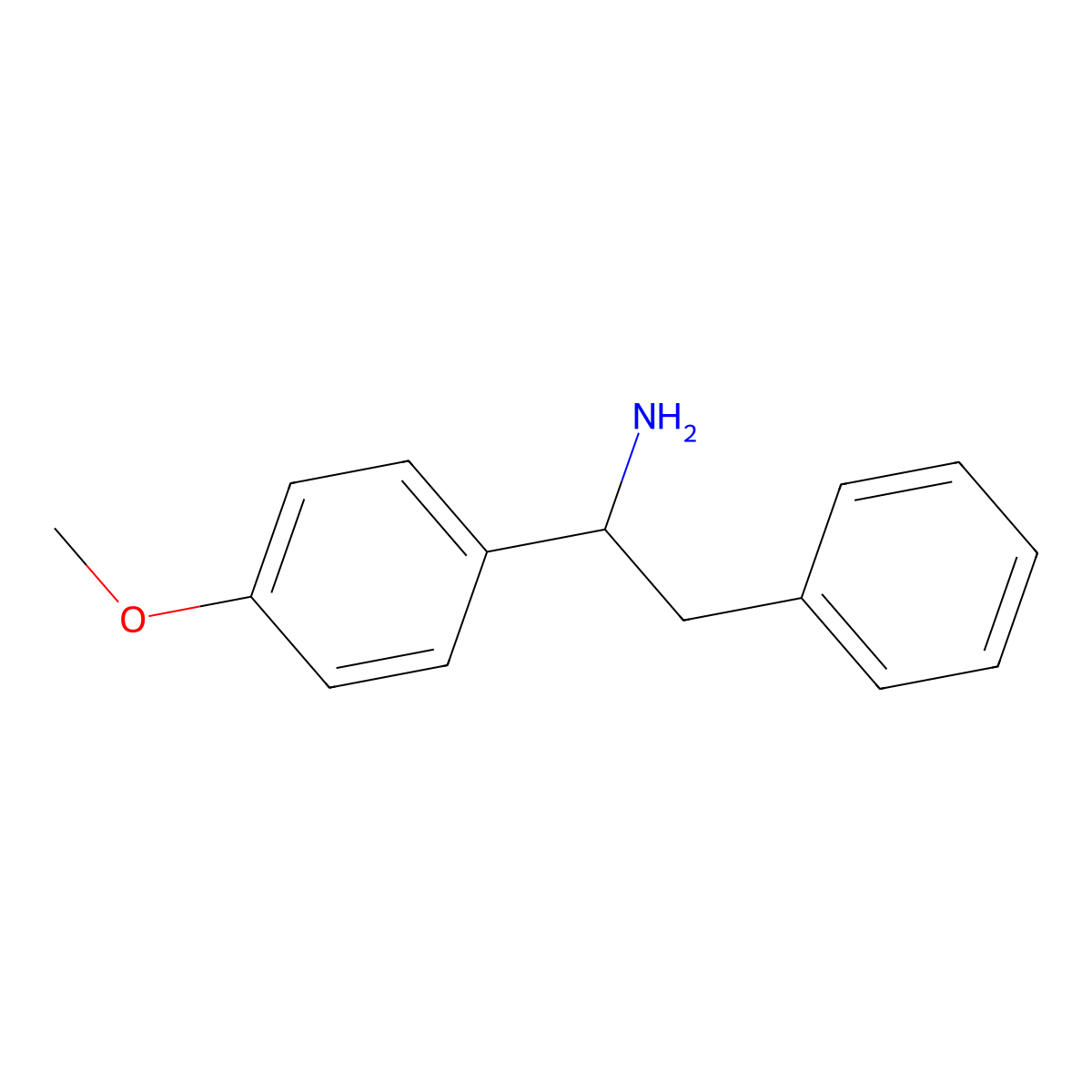 1-(4-Methoxyphenyl)-2-phenylethan-1-amine molecular structure, CAS 62402-44-2