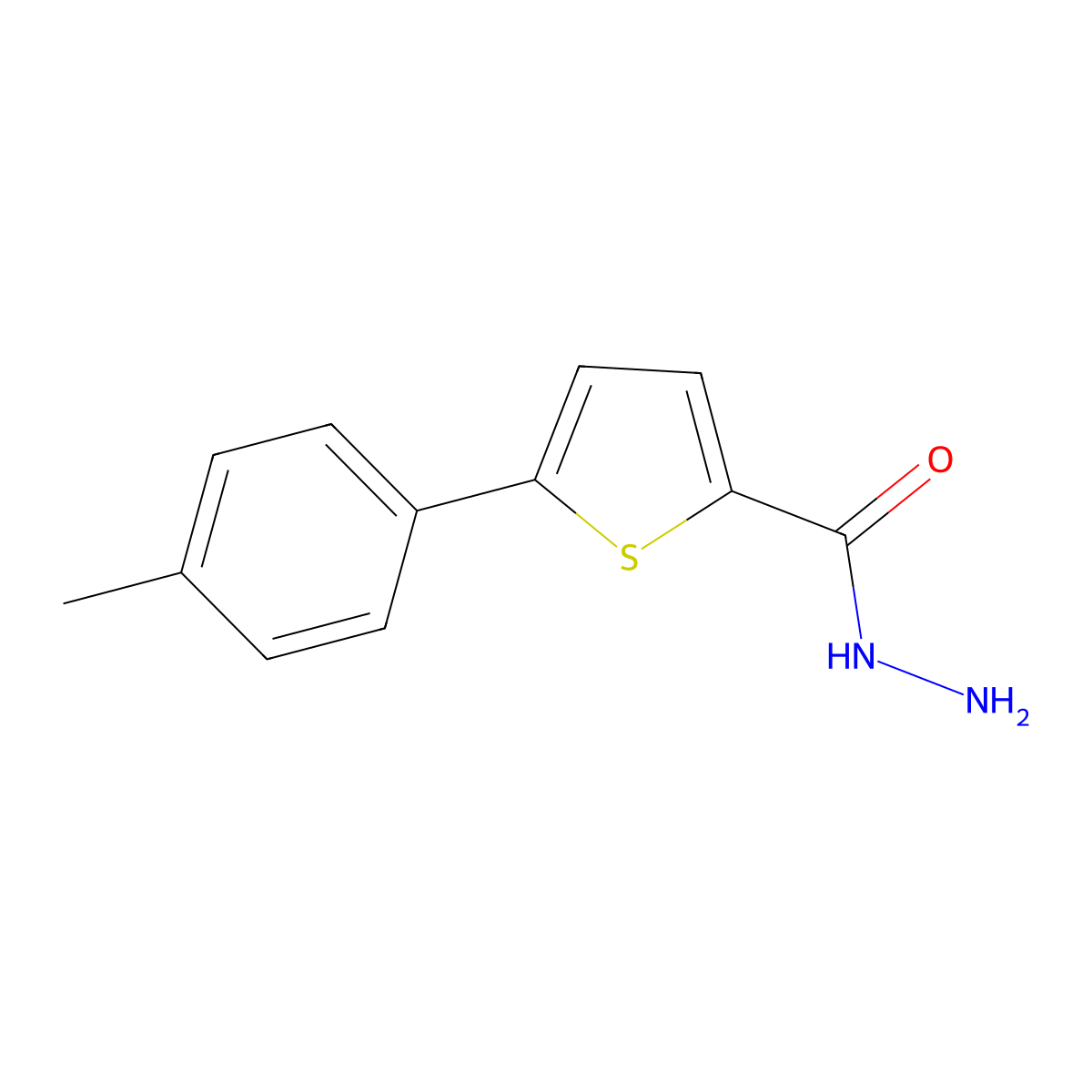 5-(4-Methylphenyl)thiophene-2-carbohydrazide molecular structure, CAS 62403-12-7