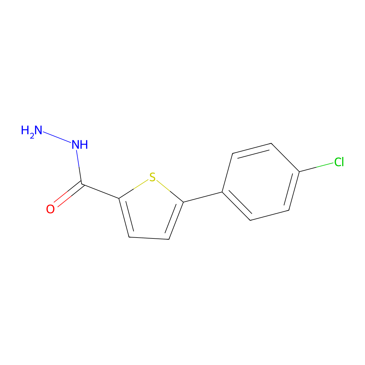5-(4-Chlorophenyl)thiophene-2-carbohydrazide molecular structure, CAS 62403-13-8