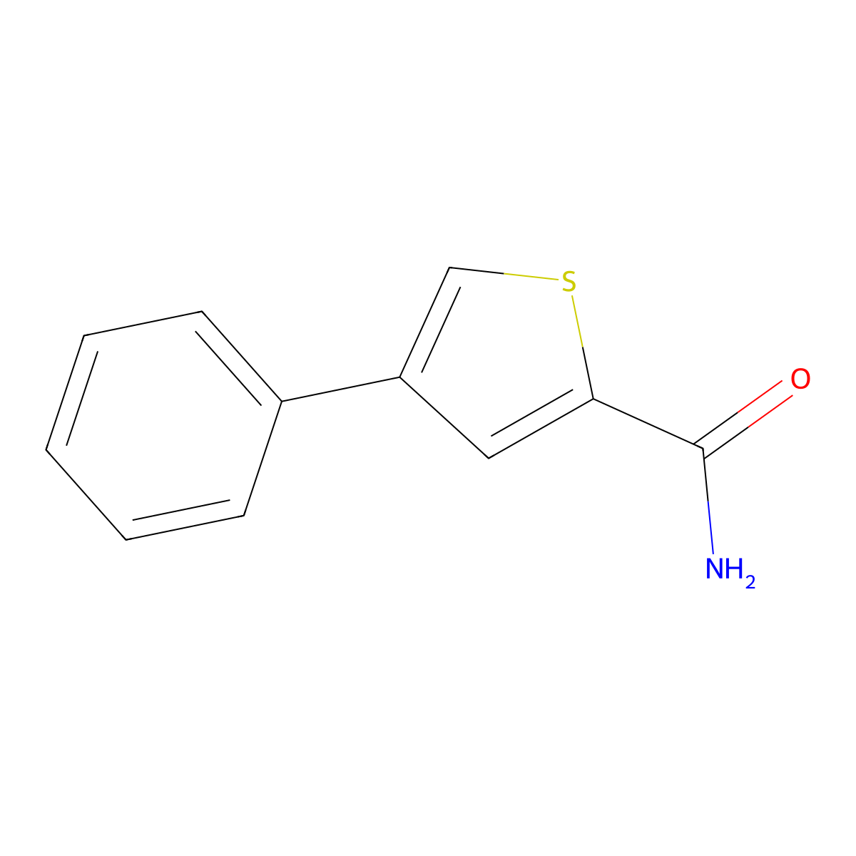 4-Phenylthiophene-2-carboxamide molecular structure, CAS 62403-29-6