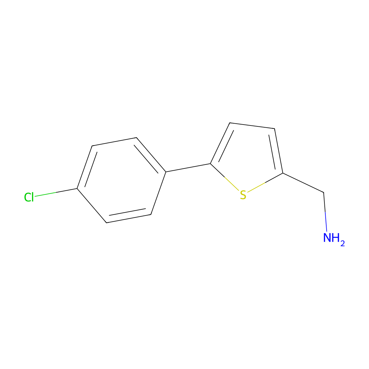(5-(4-Chlorophenyl)thiophen-2-yl)methanamine molecular structure, CAS 62403-51-4