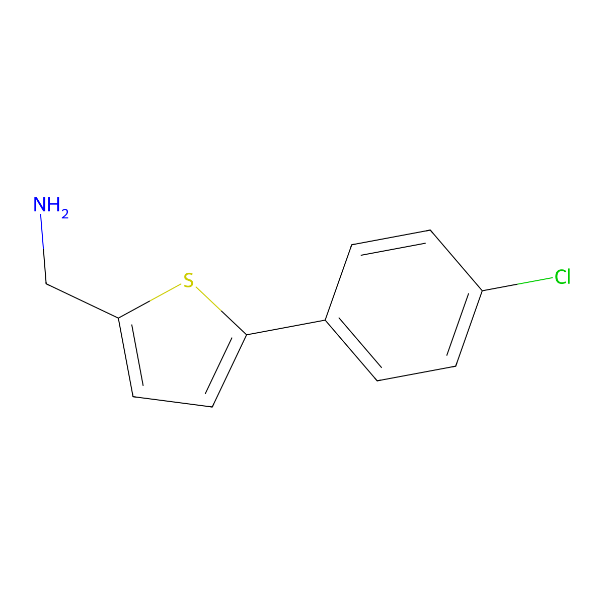 (5-(4-Chlorophenyl)thiophen-2-yl)methanamine molecular structure, CAS 62403-51-4