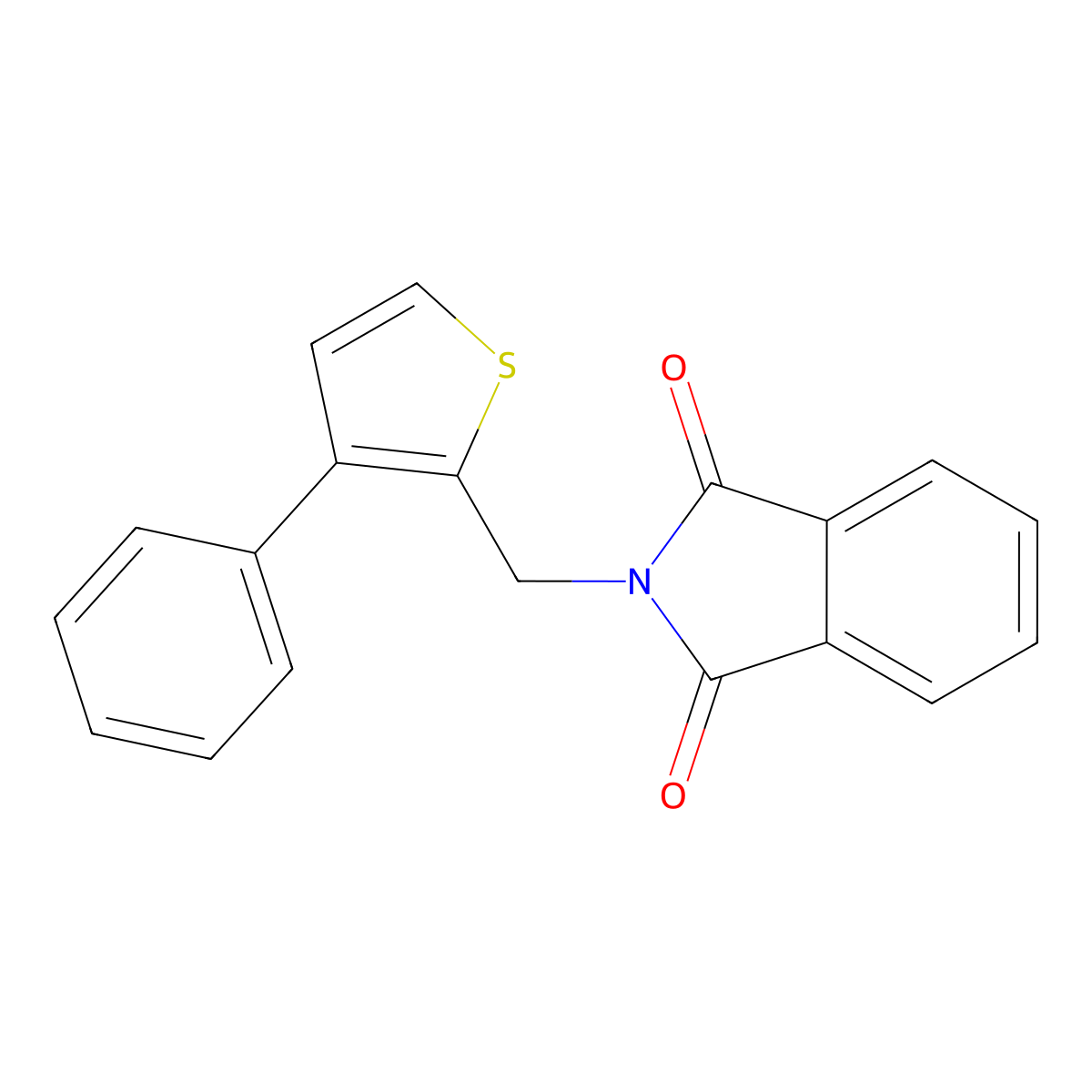 2-[(3-Phenylthiophen-2-yl)methyl]-1H-isoindole-1,3(2H)-dione molecular structure, CAS 62403-74-1