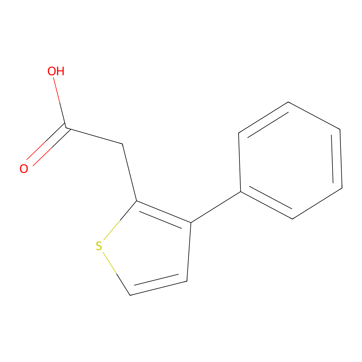 (3-Phenylthiophen-2-yl)acetic acid molecular structure, CAS 62403-84-3