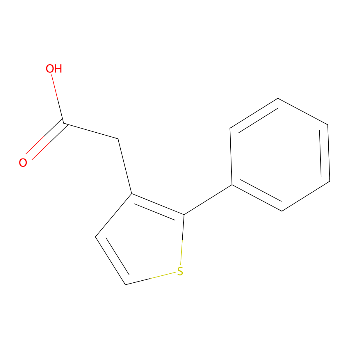 3-Thiopheneacetic acid, 2-phenyl- molecular structure, CAS 62404-09-5