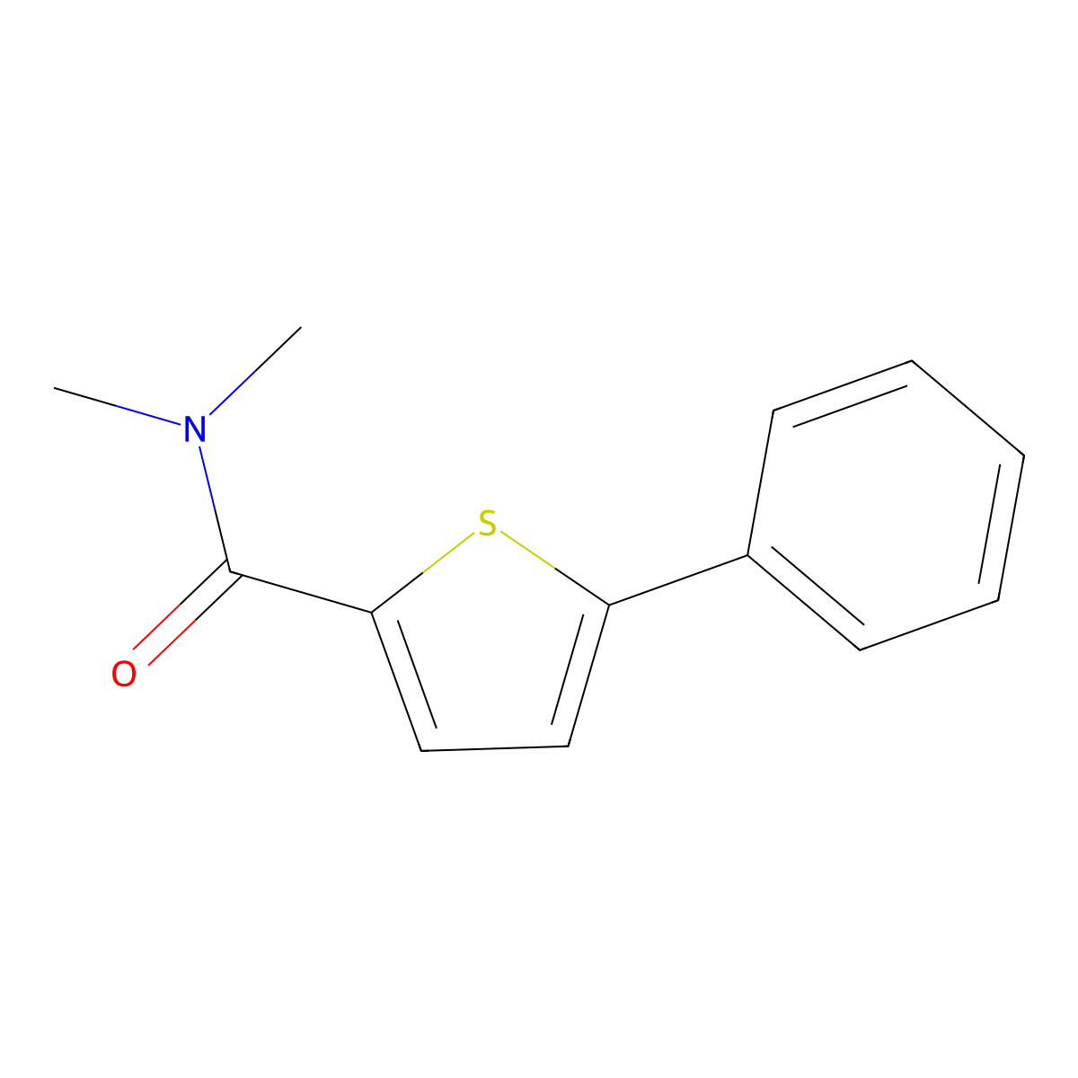 N,N-Dimethyl-5-phenylthiophene-2-carboxamide molecular structure, CAS 62404-15-3