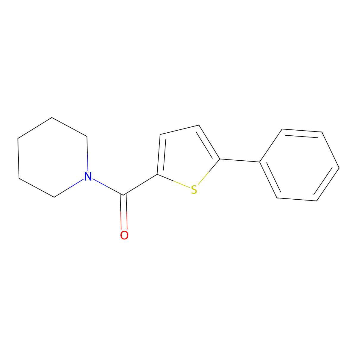 (5-Phenylthiophen-2-yl)(piperidin-1-yl)methanone molecular structure, CAS 62404-17-5