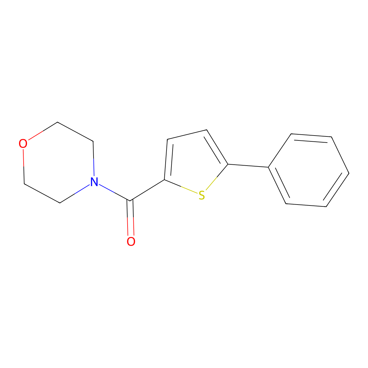 Morpholine, 4-[(5-phenyl-2-thienyl)carbonyl]- molecular structure, CAS 62404-18-6