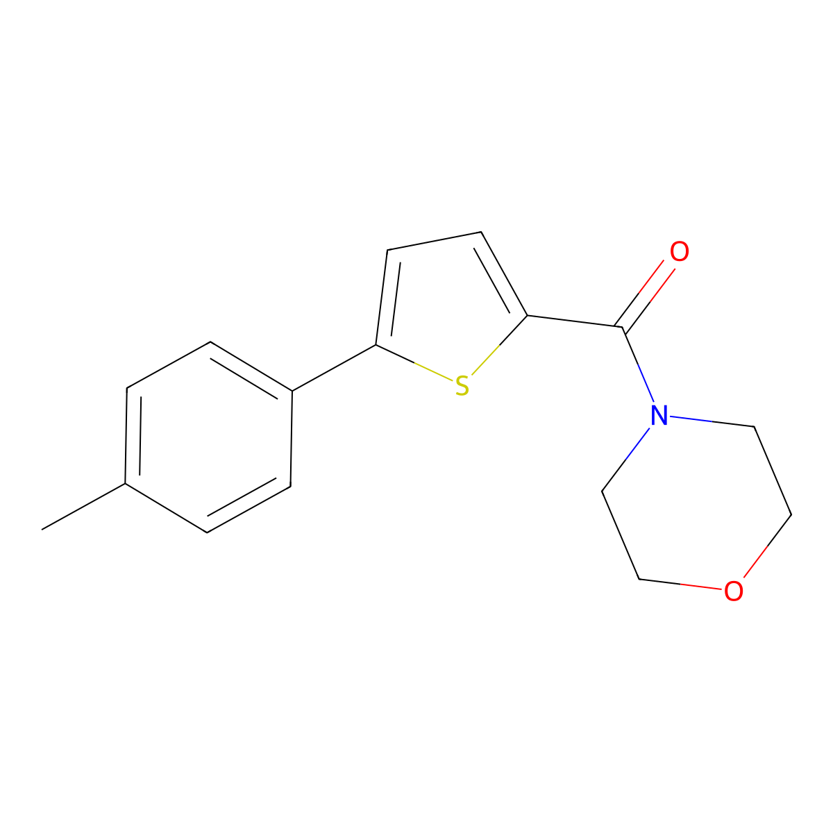 [5-(4-Methylphenyl)thiophen-2-yl](morpholin-4-yl)methanone molecular structure, CAS 62404-23-3
