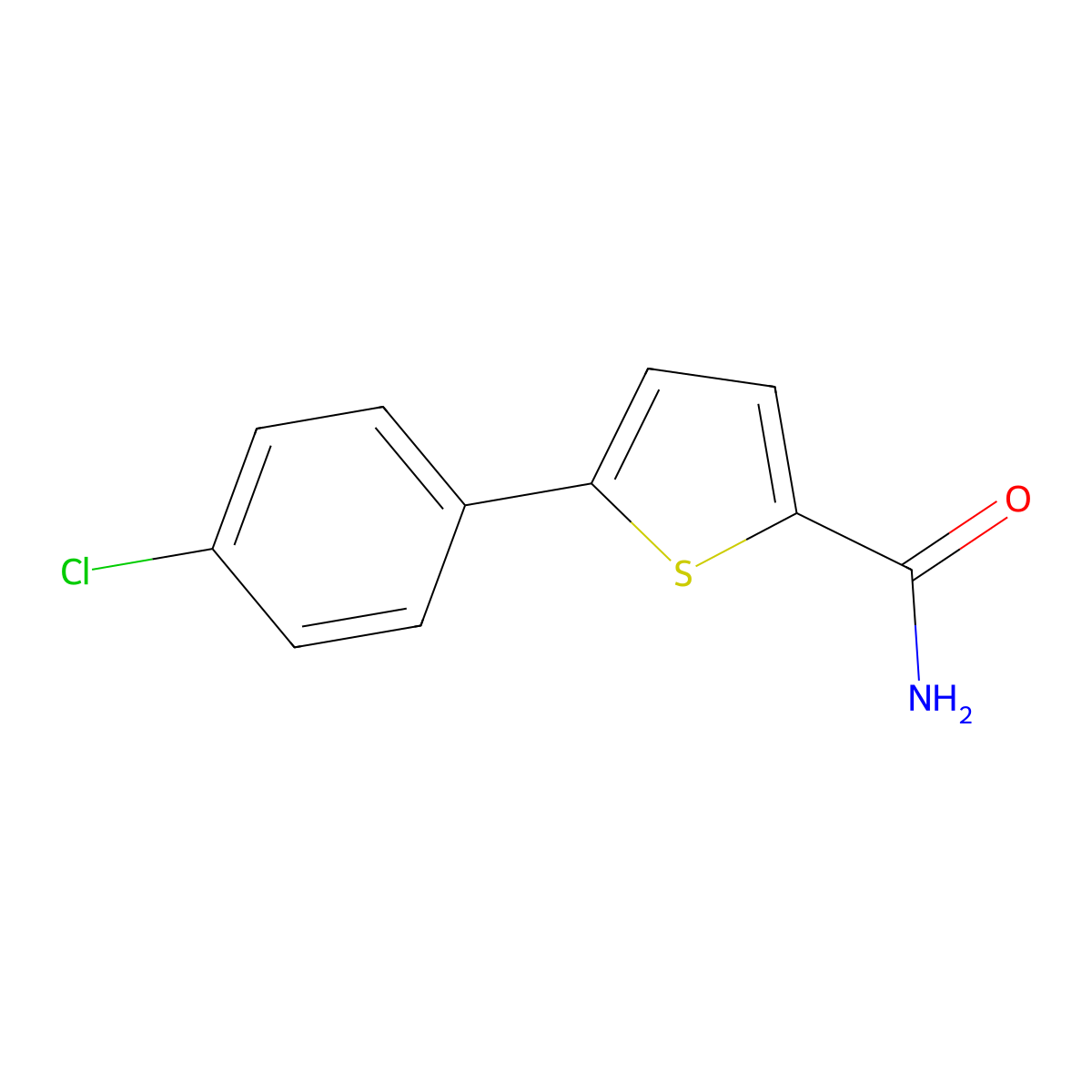 5-(4-Chlorophenyl)thiophene-2-carboxamide molecular structure, CAS 62404-24-4
