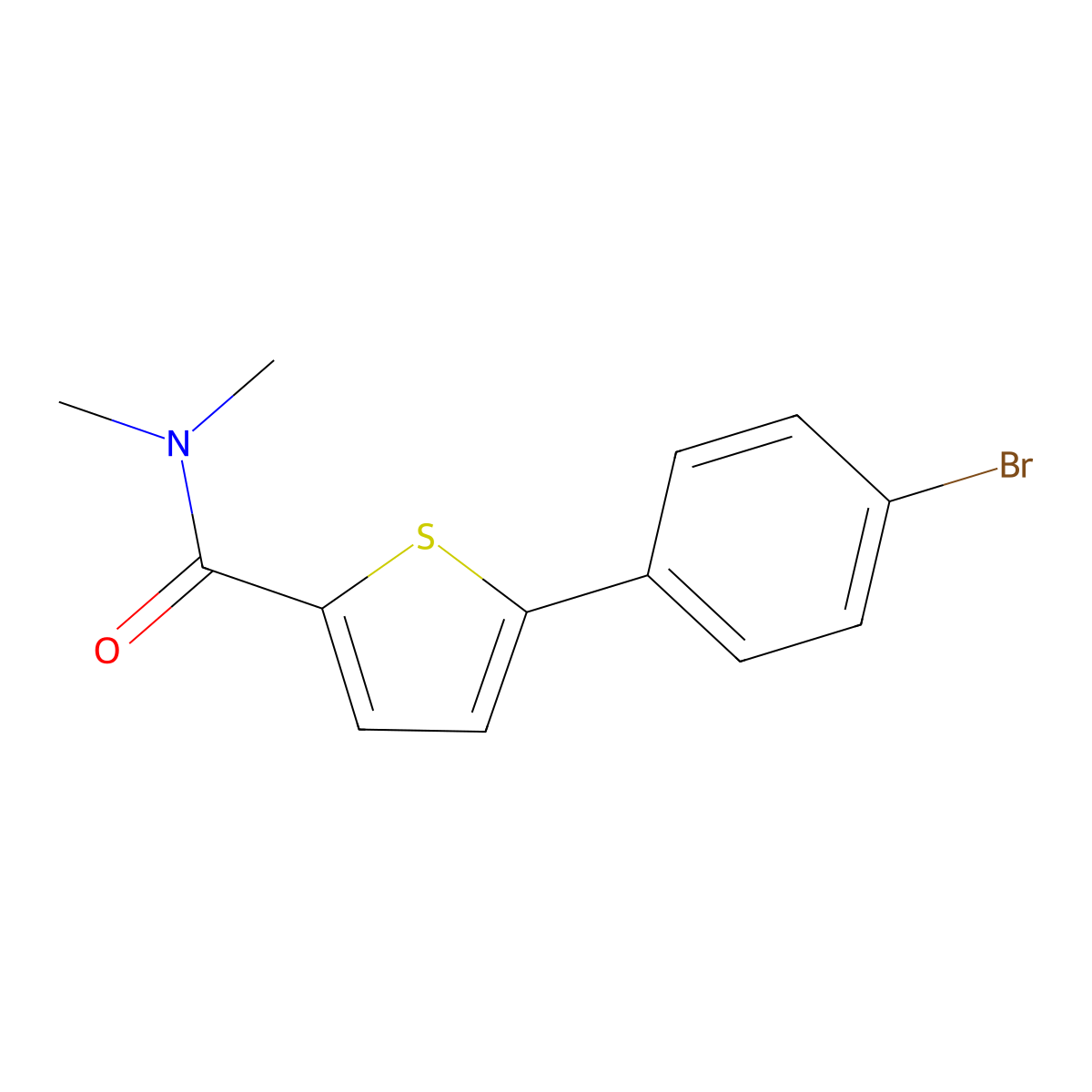 5-(4-Bromophenyl)-N,N-dimethylthiophene-2-carboxamide molecular structure, CAS 62404-30-2