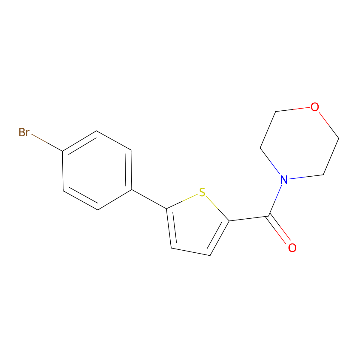 [5-(4-Bromophenyl)thiophen-2-yl](morpholin-4-yl)methanone molecular structure, CAS 62404-33-5