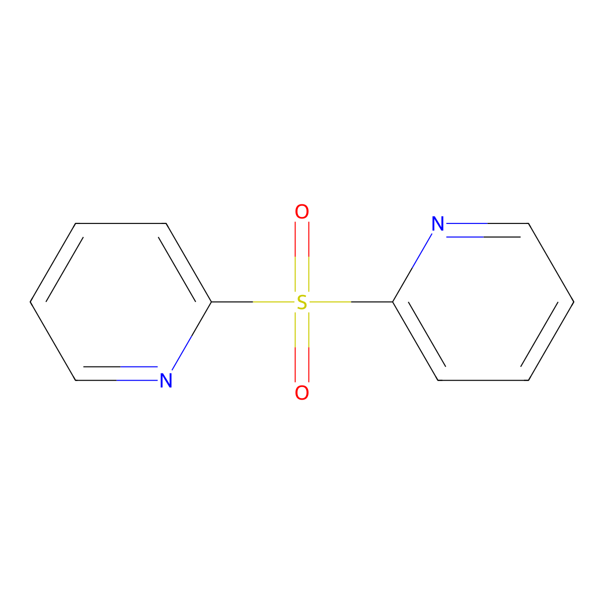 Pyridine, 2,2'-sulfonylbis- molecular structure, CAS 62404-57-3