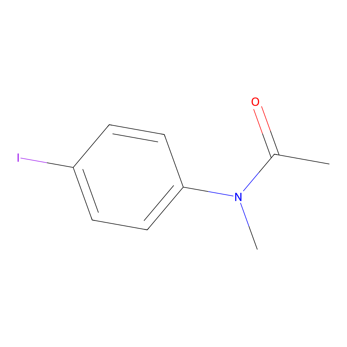 N-(4-iodophenyl)-N-methylacetamide molecular structure, CAS 62404-59-5