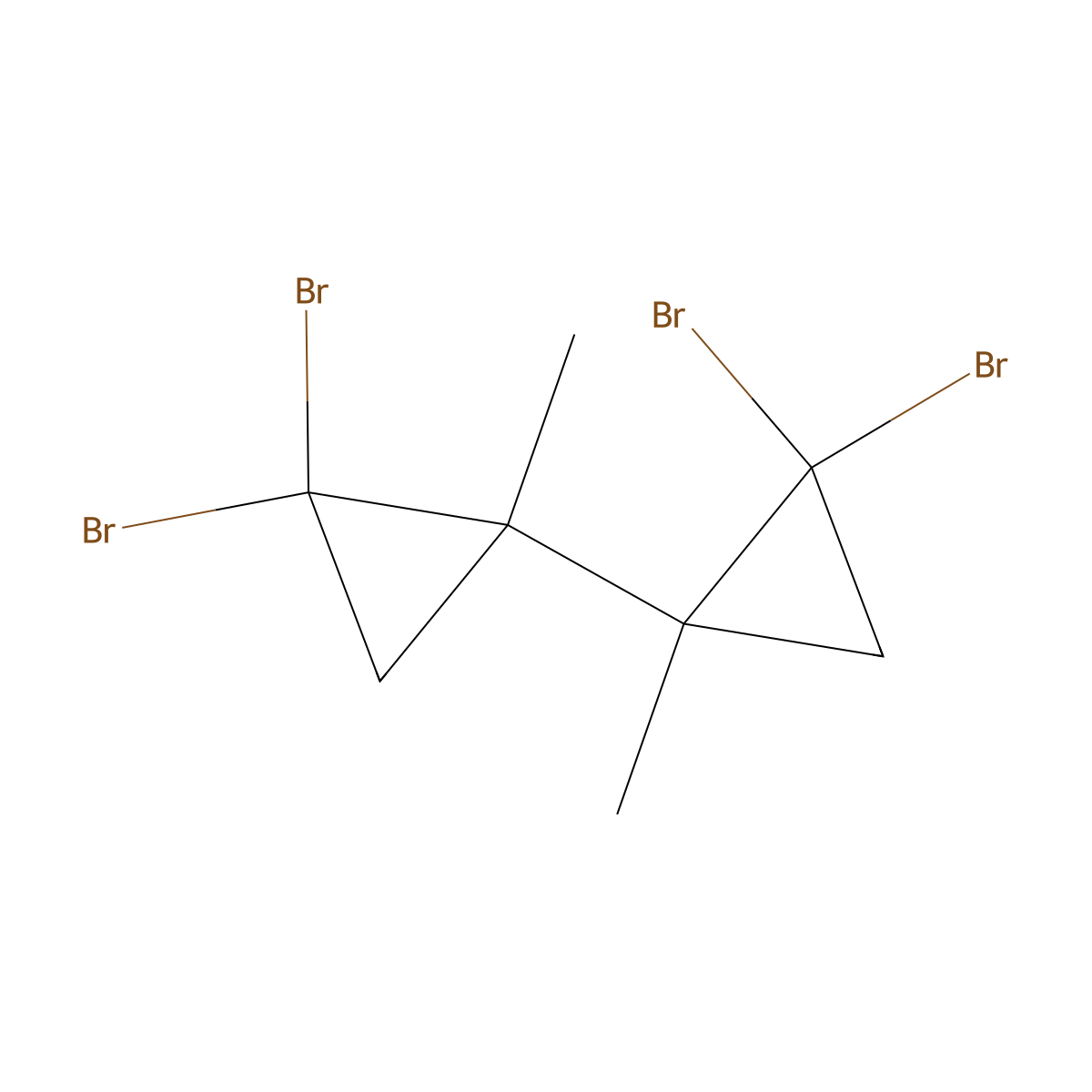 2,2,2',2'-Tetrabromo-1,1'-dimethyl-1,1'-bi(cyclopropane) molecular structure, CAS 62405-61-2