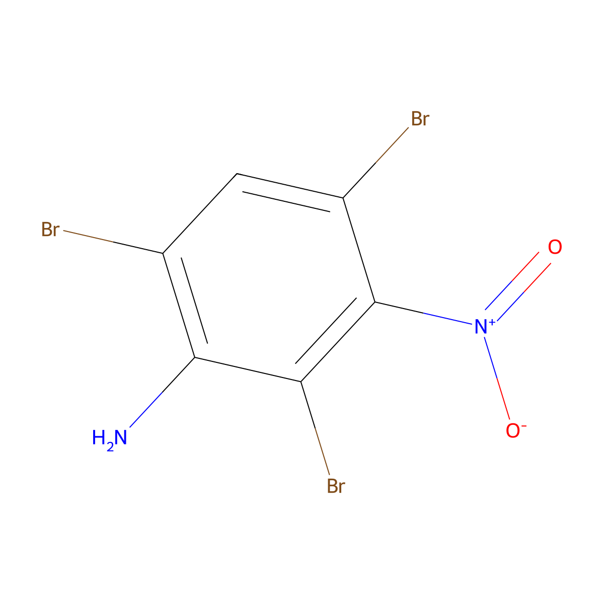 2,4,6-Tribromo-3-nitroaniline molecular structure, CAS 62406-72-8