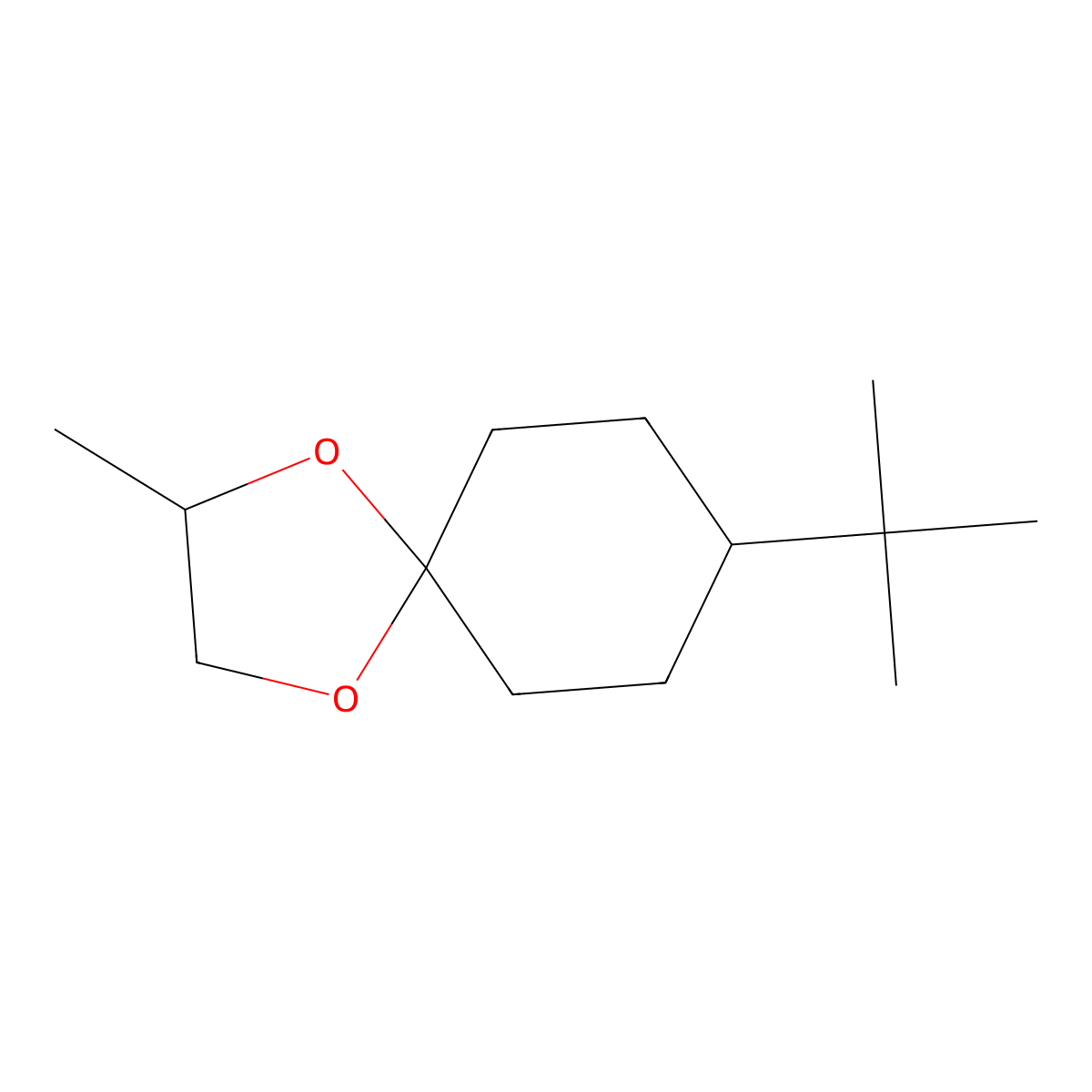 1,4-Dioxaspiro(4.5)decane, 8-(1,1-dimethylethyl)-2-methyl- molecular structure, CAS 62406-83-1