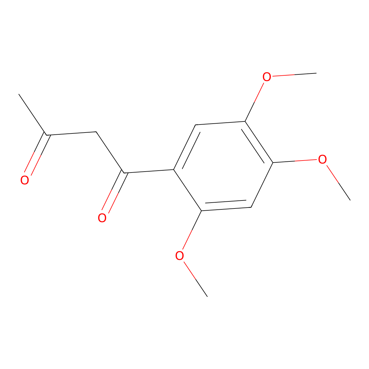 1-(2,4,5-Trimethoxyphenyl)butane-1,3-dione molecular structure, CAS 62406-99-9