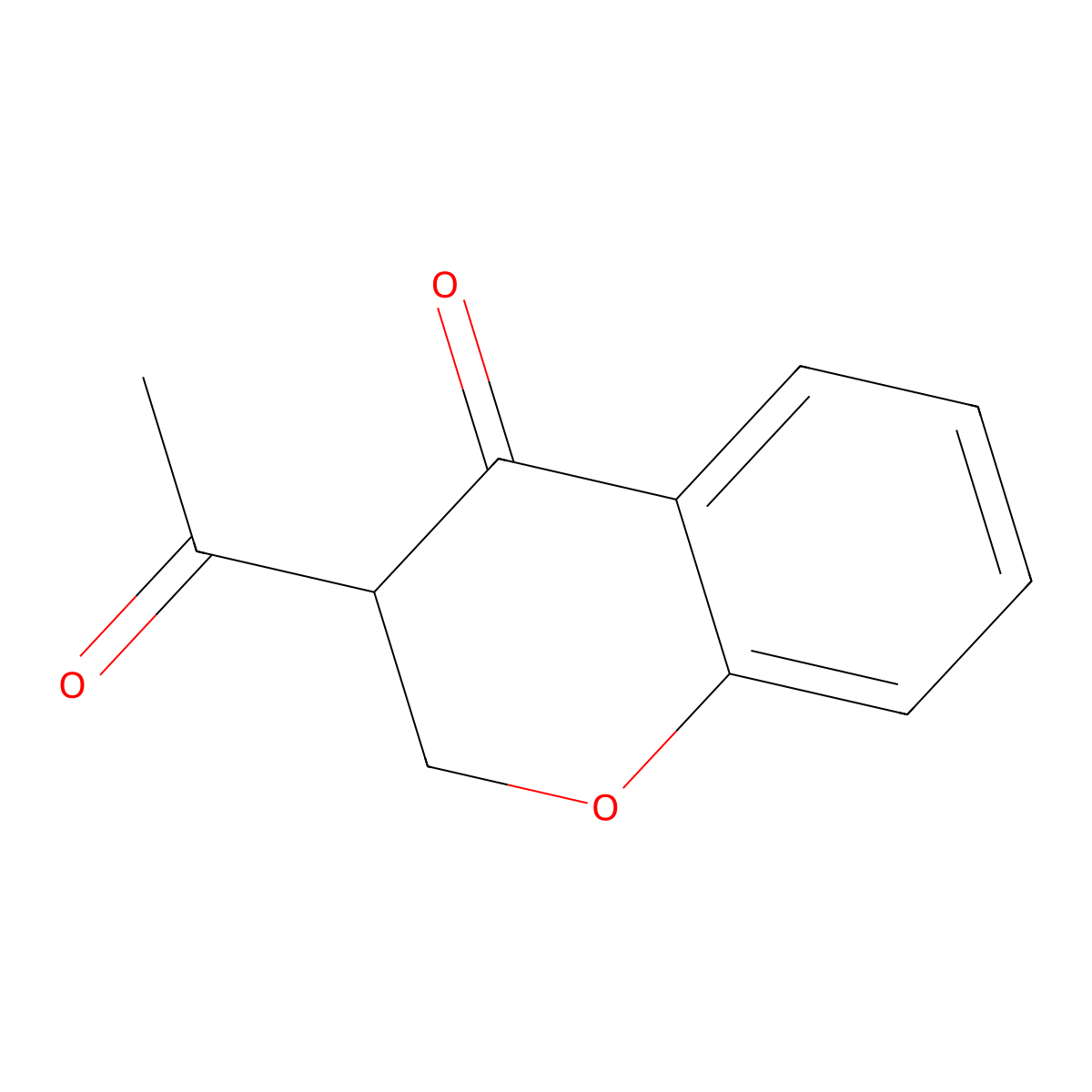 3-Acetyl-2,3-dihydro-4H-1-benzopyran-4-one molecular structure, CAS 62407-04-9
