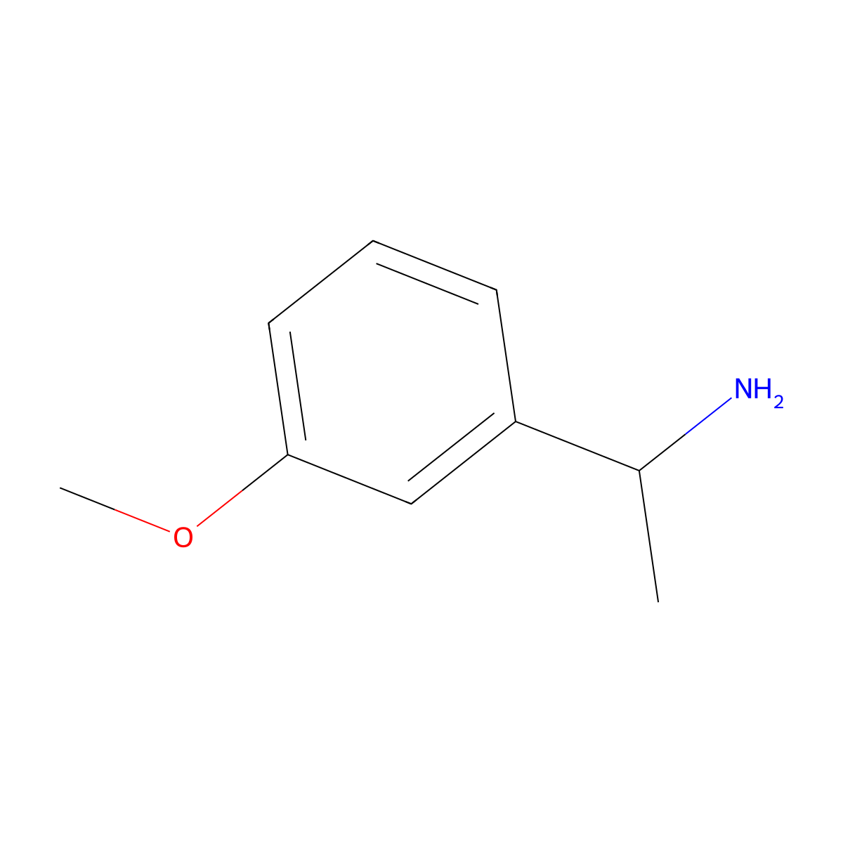 1-(3-Methoxyphenyl)ethanamine molecular structure, CAS 62409-13-6