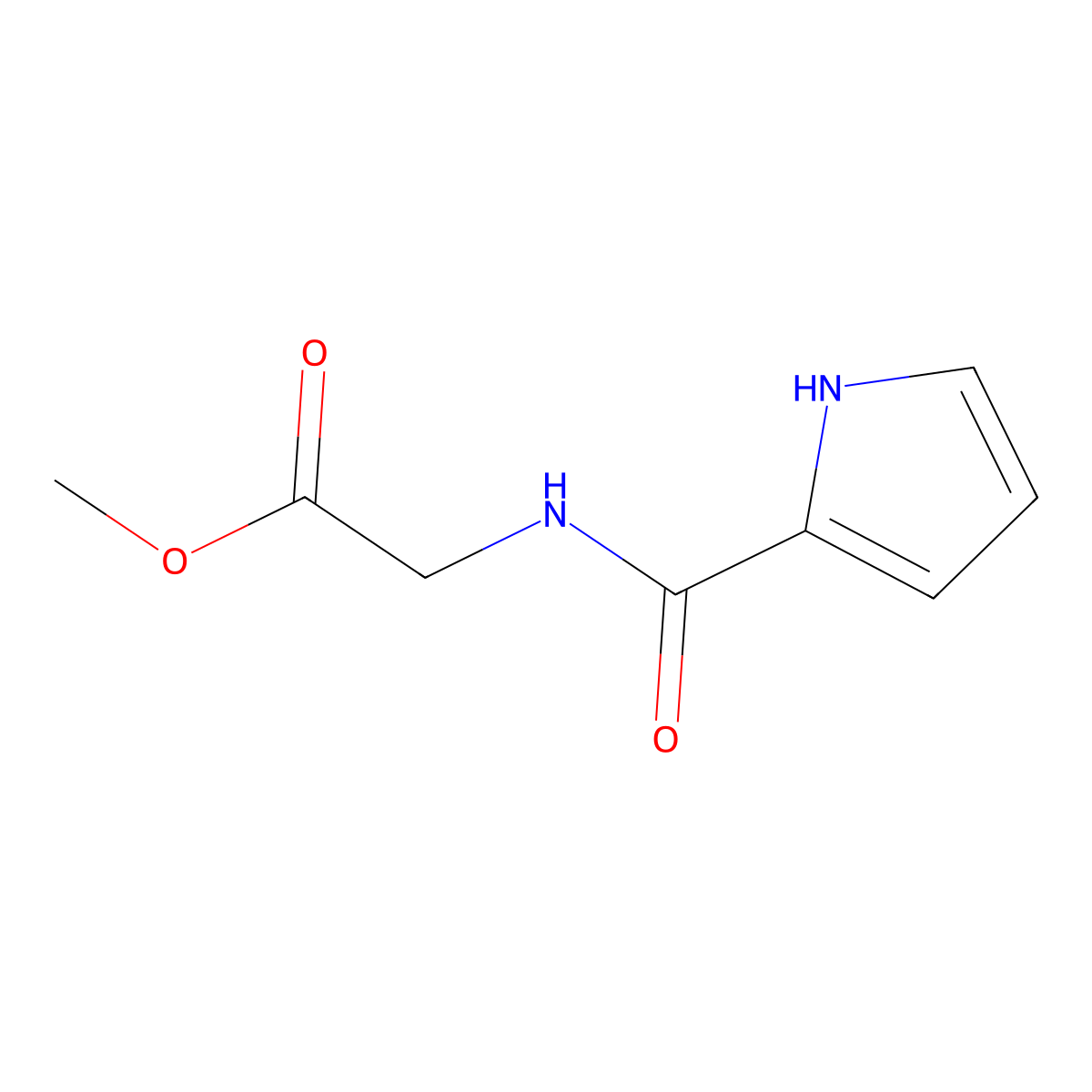 N-(Pyrrole-2-carboxyl)glycine molecular structure, CAS 62409-33-0