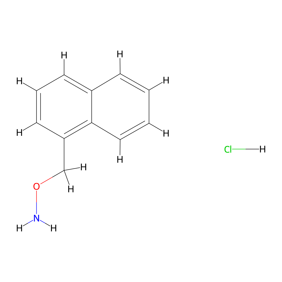o-(1-Naphthylmethyl)hydroxylamine hydrochloride molecular structure, CAS 6241-29-8