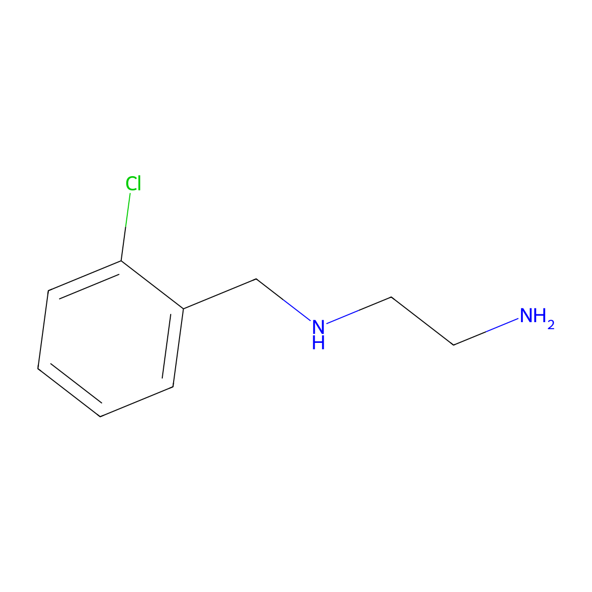 Ethylenediamine, 2-(chlorobenzyl)- molecular structure, CAS 6241-46-9