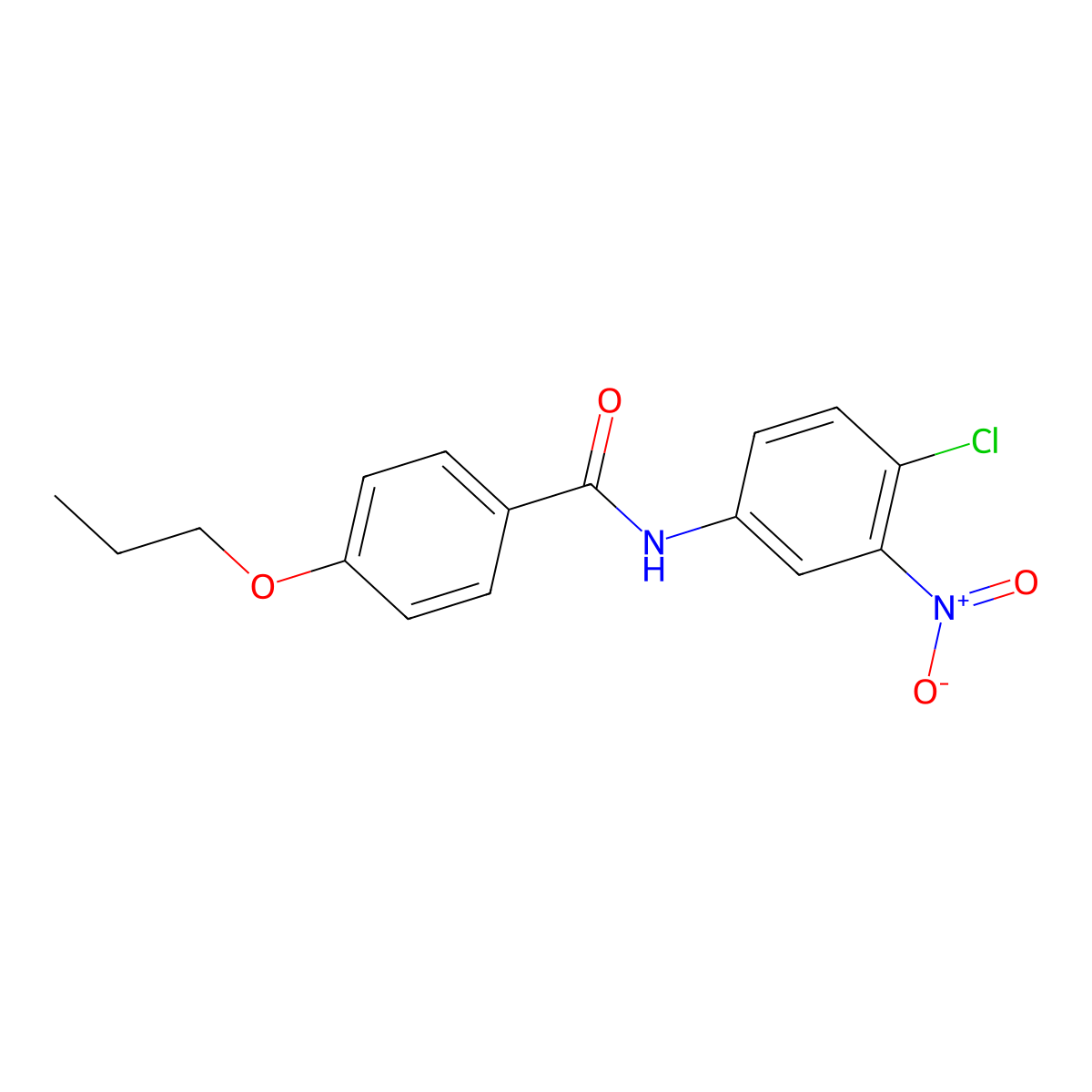 N-(4-chloro-3-nitrophenyl)-4-propoxybenzamide molecular structure, CAS 6241-96-9