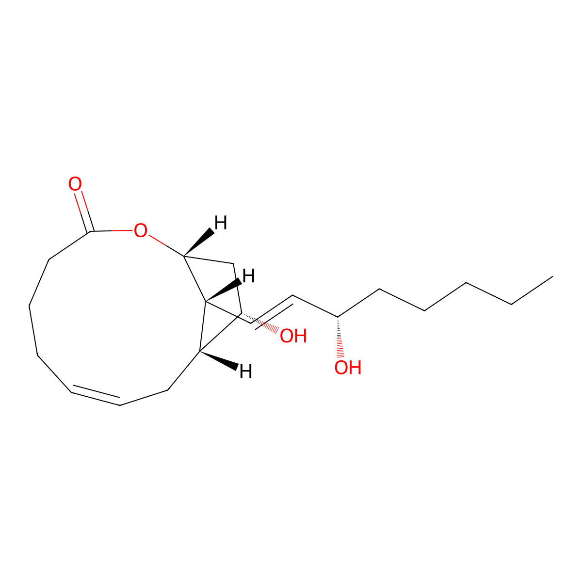 Prostaglandin F2alpha-1,11-lactone molecular structure, CAS 62410-84-8