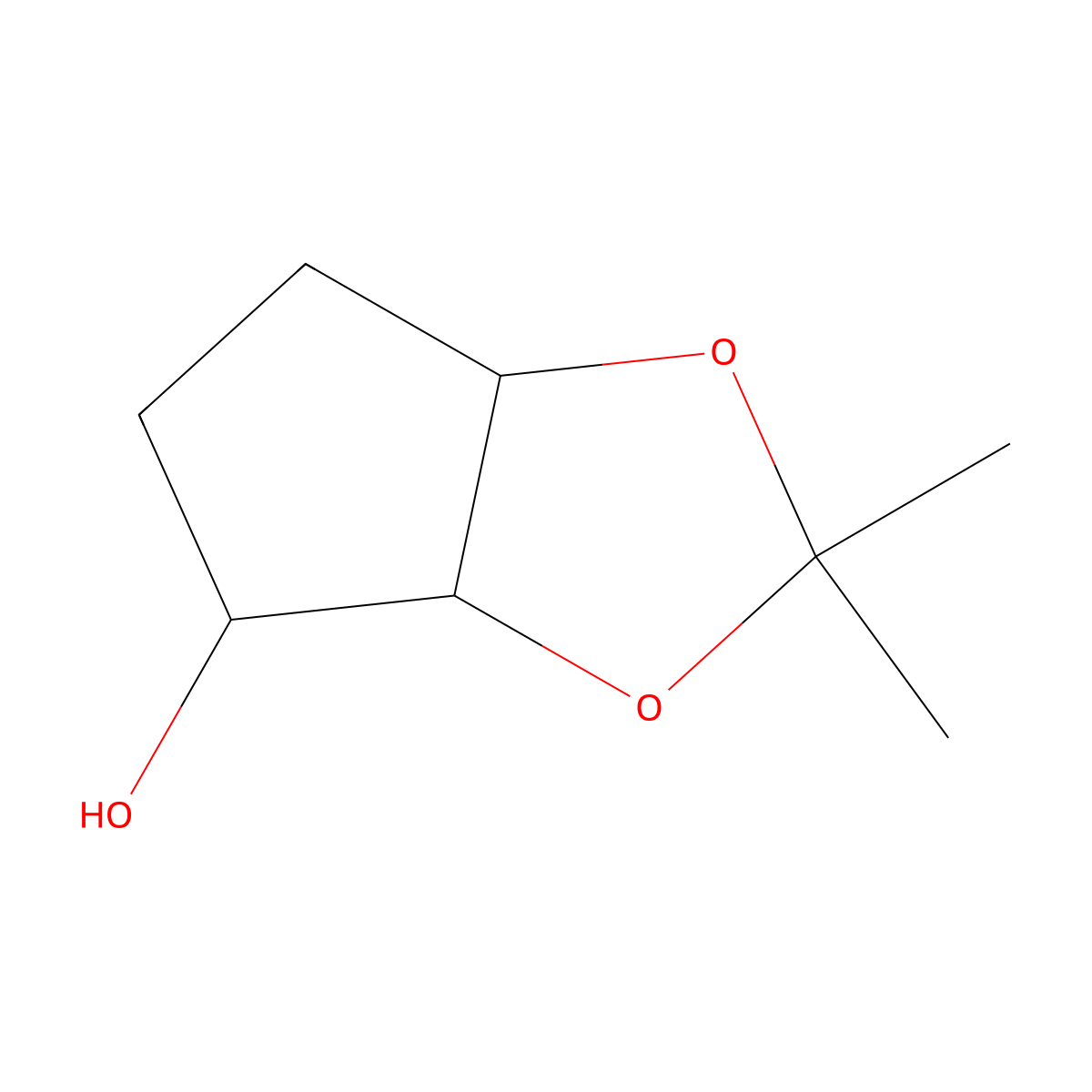 (3aS,4R,6aR)-2,2-dimethyl-hexahydrocyclopenta[d][1,3]dioxol-4-ol molecular structure, CAS 62414-57-7