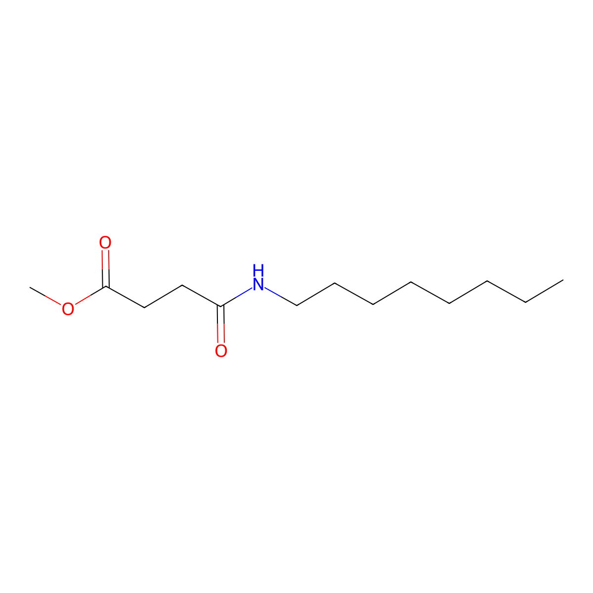 Methyl 4-(octylamino)-4-oxobutanoate molecular structure, CAS 62417-23-6