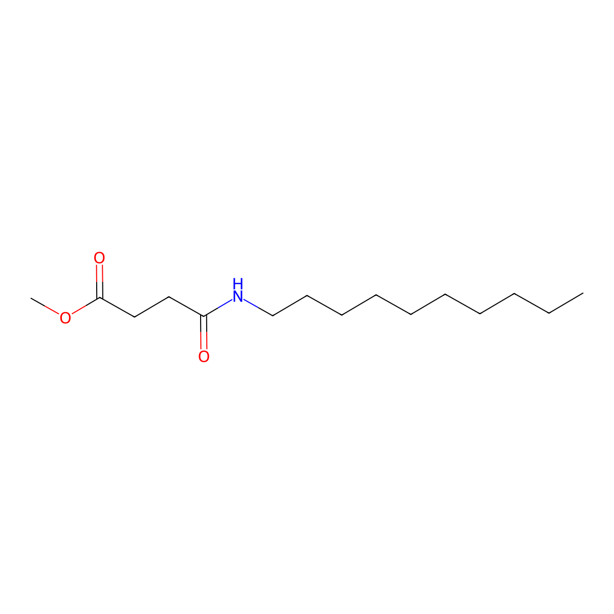 Methyl 4-(decylamino)-4-oxobutanoate molecular structure, CAS 62417-24-7