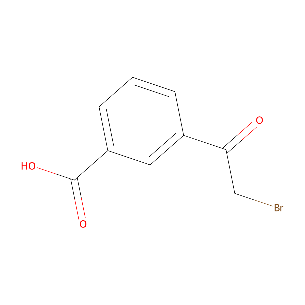 3-(Bromoacetyl)benzoic acid molecular structure, CAS 62423-73-8