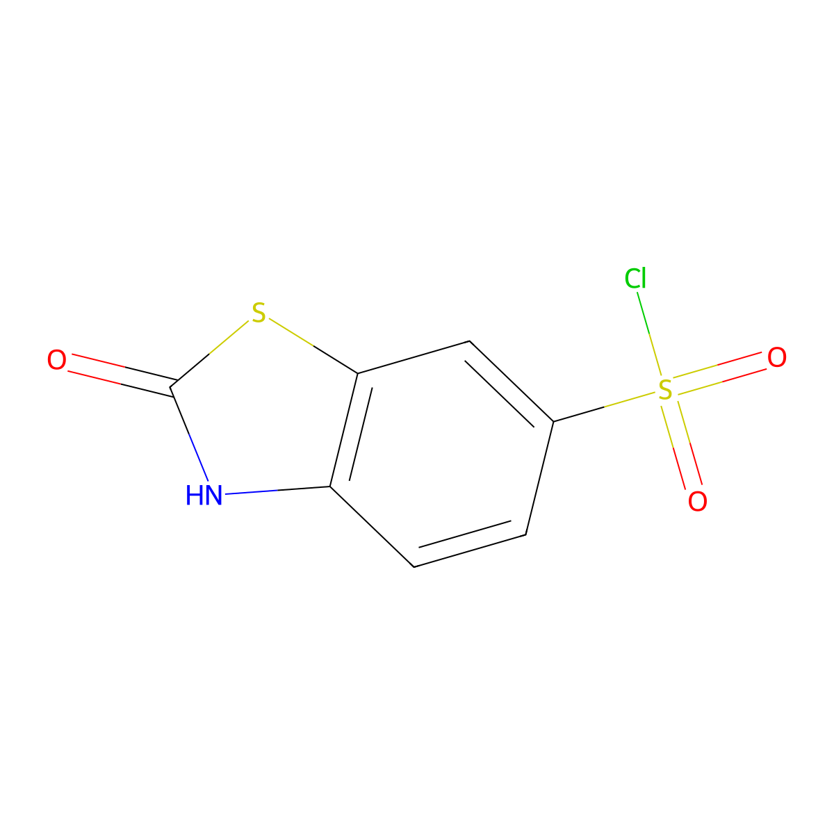 2-Oxo-2,3-dihydro-1,3-benzothiazole-6-sulfonyl chloride molecular structure, CAS 62425-99-4