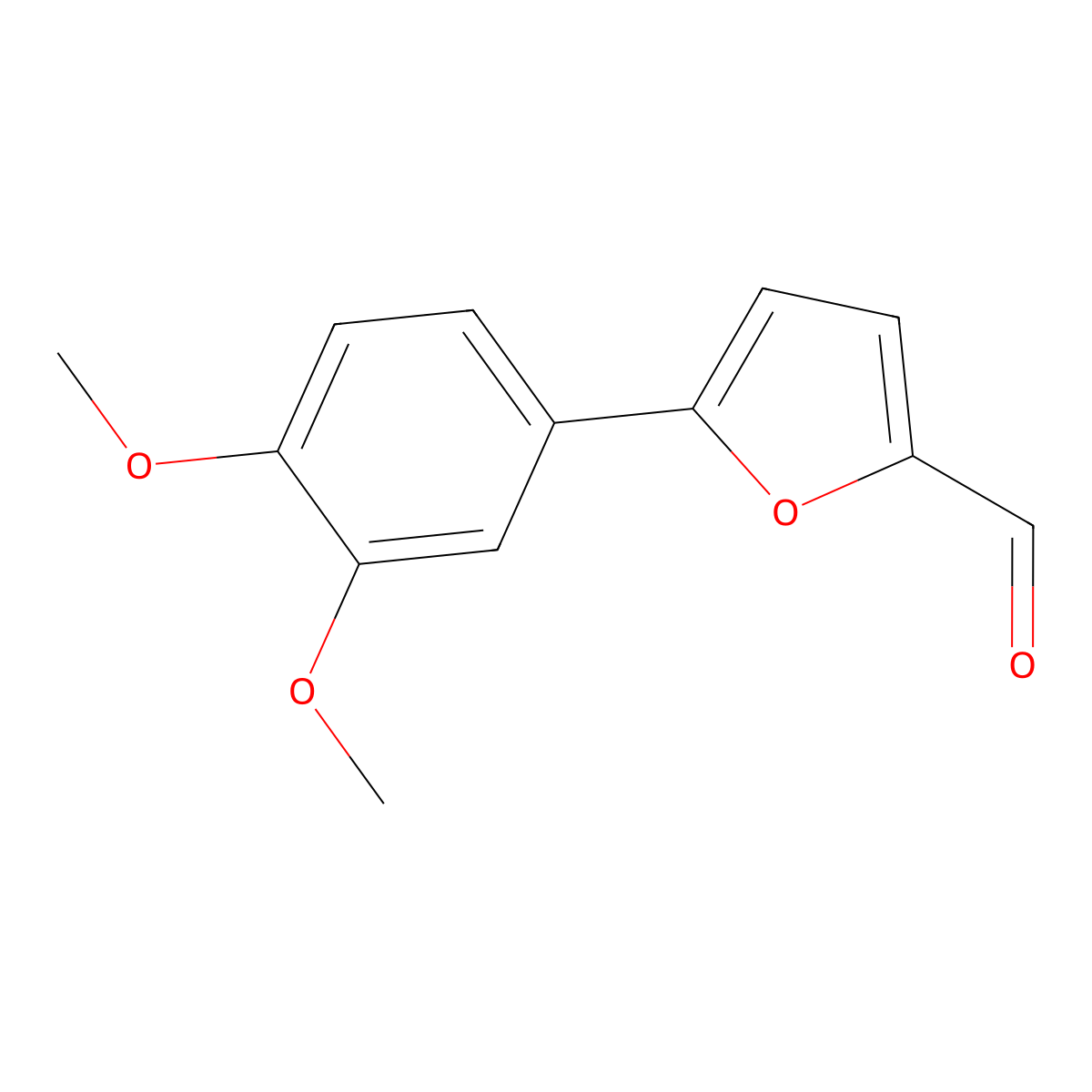 5-(3,4-Dimethoxyphenyl)furan-2-carbaldehyde molecular structure, CAS 62427-25-2