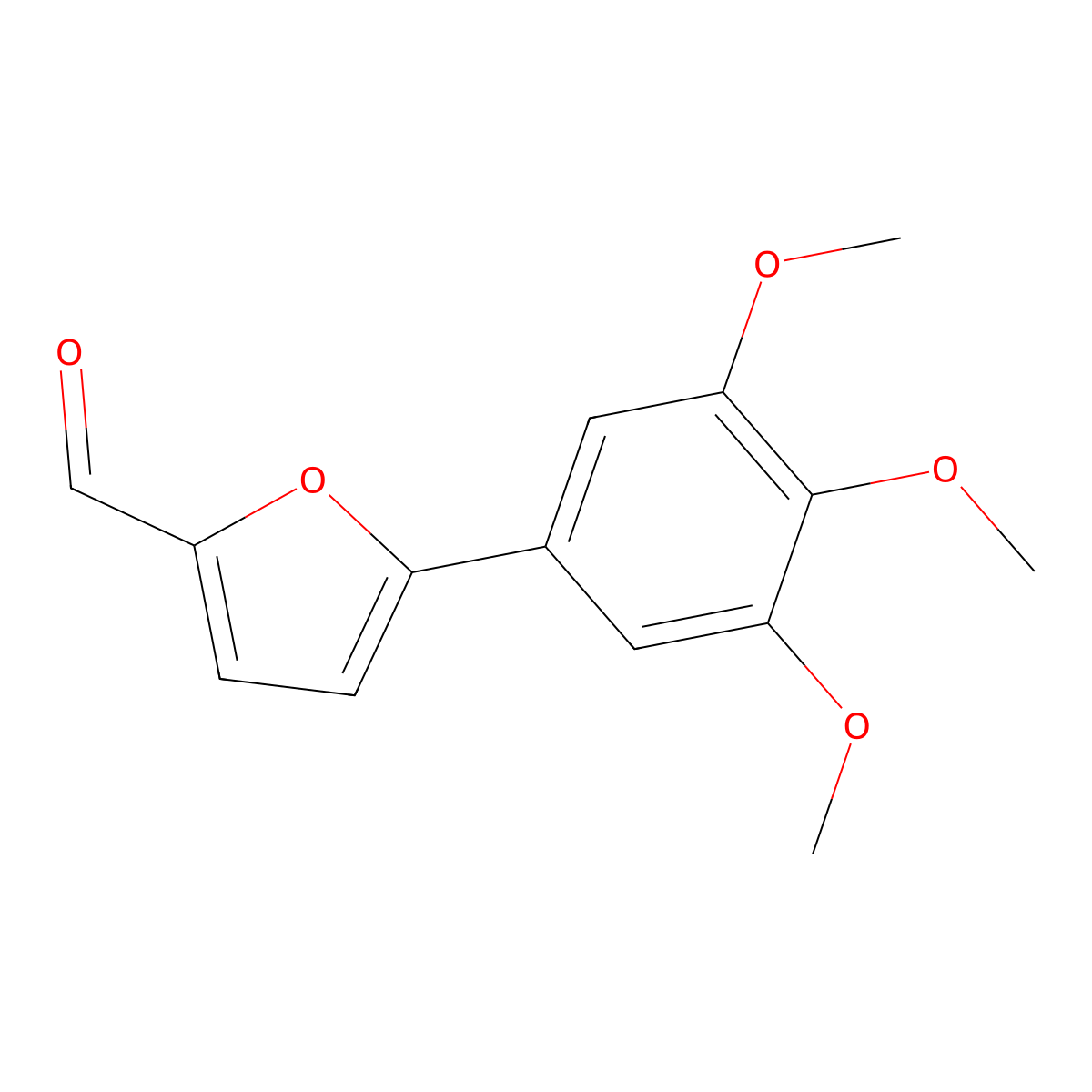 5-(3,4,5-Trimethoxyphenyl)furan-2-carbaldehyde molecular structure, CAS 62427-26-3